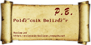 Polácsik Belizár névjegykártya
